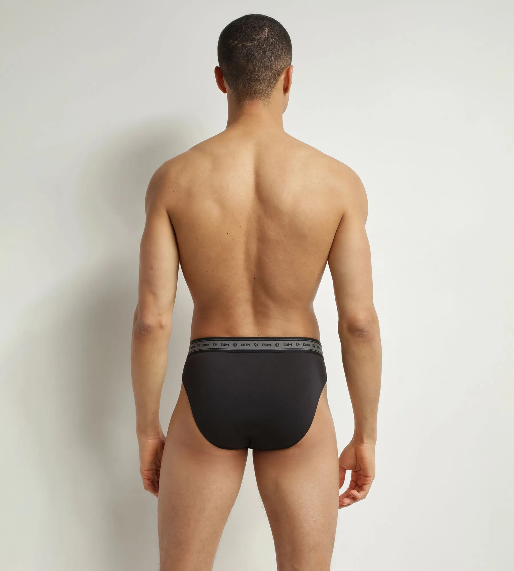Lot de 3 slips homme en coton bio Noir Gris Dim Good
