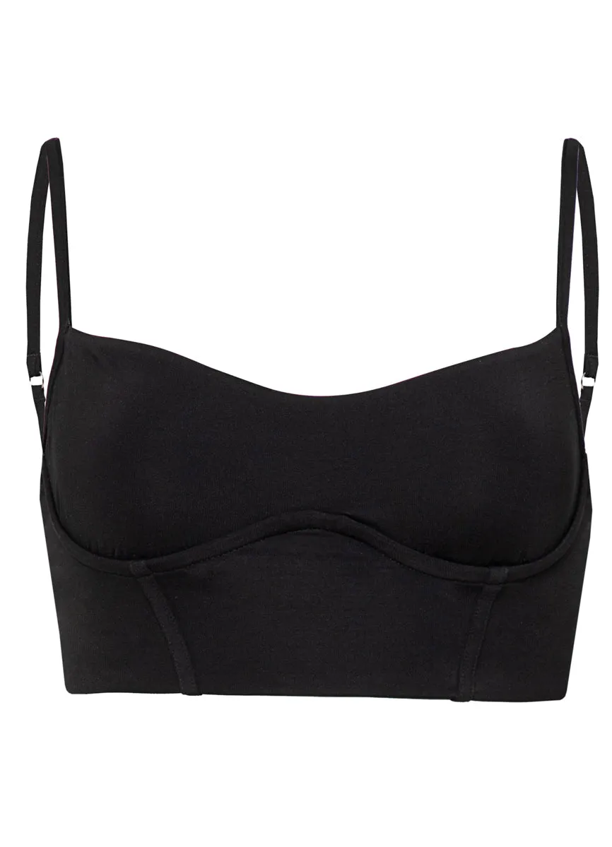Maaji Midnight Shadow Twinkly Underwire Bustier Bikini Top