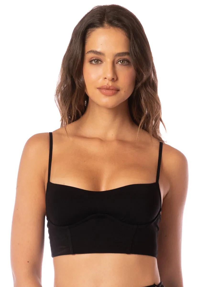Maaji Midnight Shadow Twinkly Underwire Bustier Bikini Top