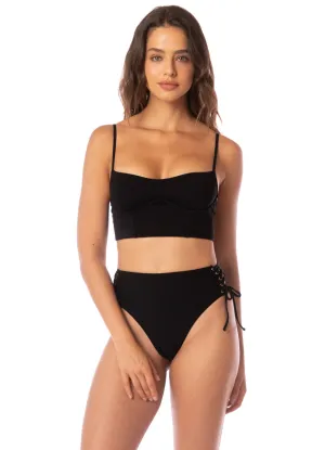 Maaji Midnight Shadow Twinkly Underwire Bustier Bikini Top