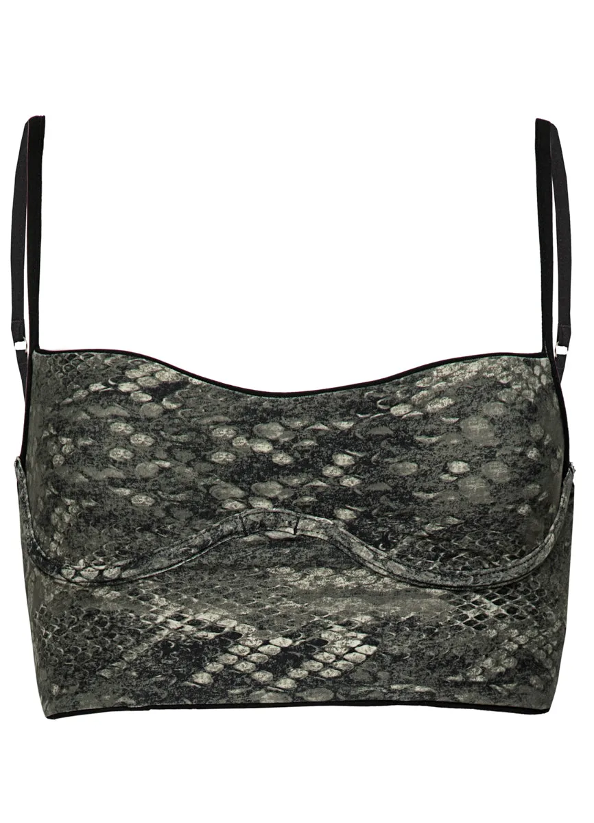 Maaji Midnight Shadow Twinkly Underwire Bustier Bikini Top