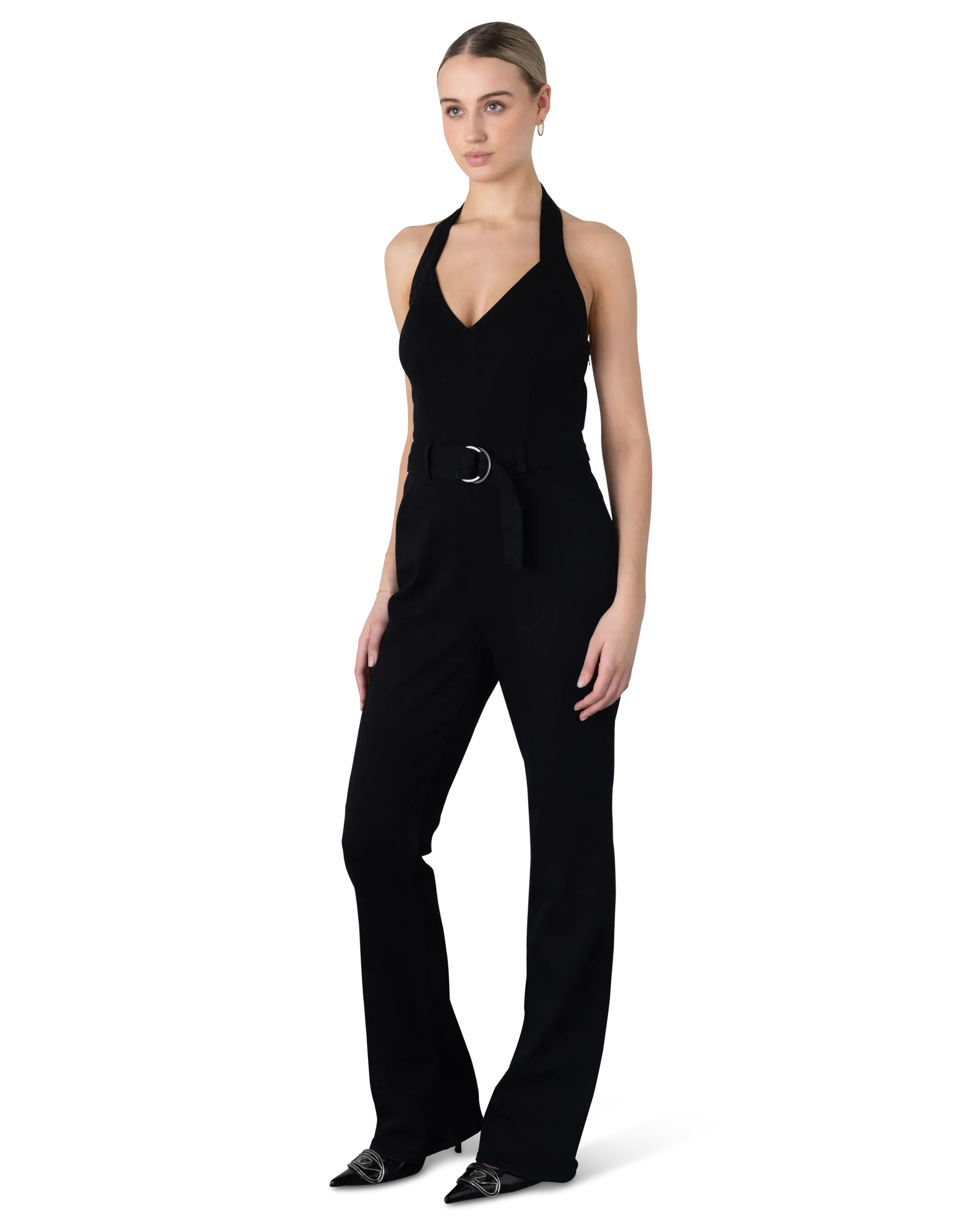 Manhattan Halter Denim Jumpsuit