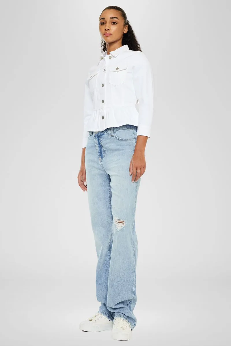 Marilou Peplum Denim Jacket