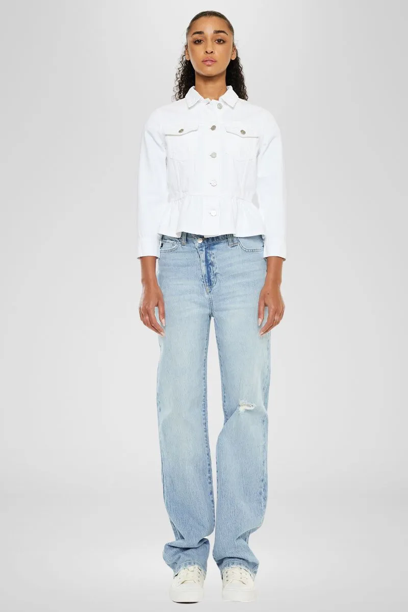 Marilou Peplum Denim Jacket