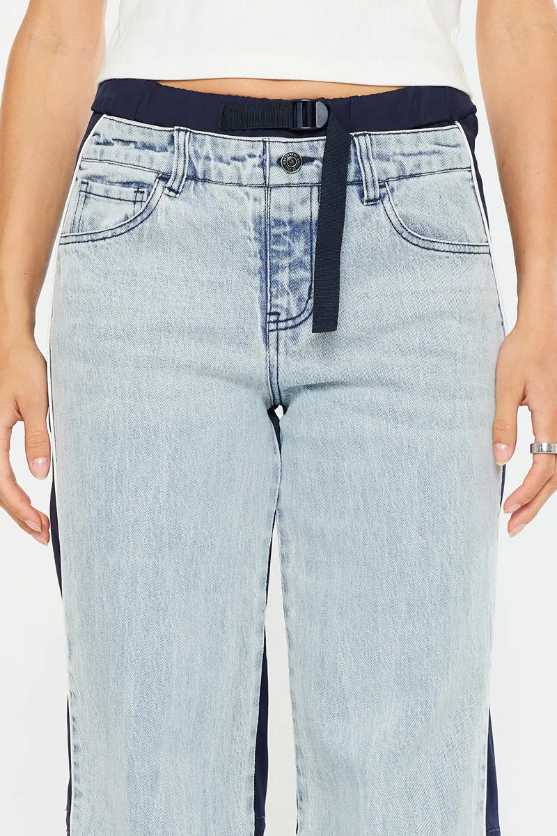 Miranda High Rise Pull On Wide Leg Jeans