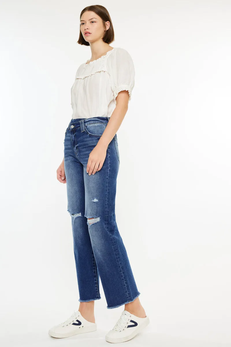 Mollie Essentials High Rise 90's Criss Cross Jeans