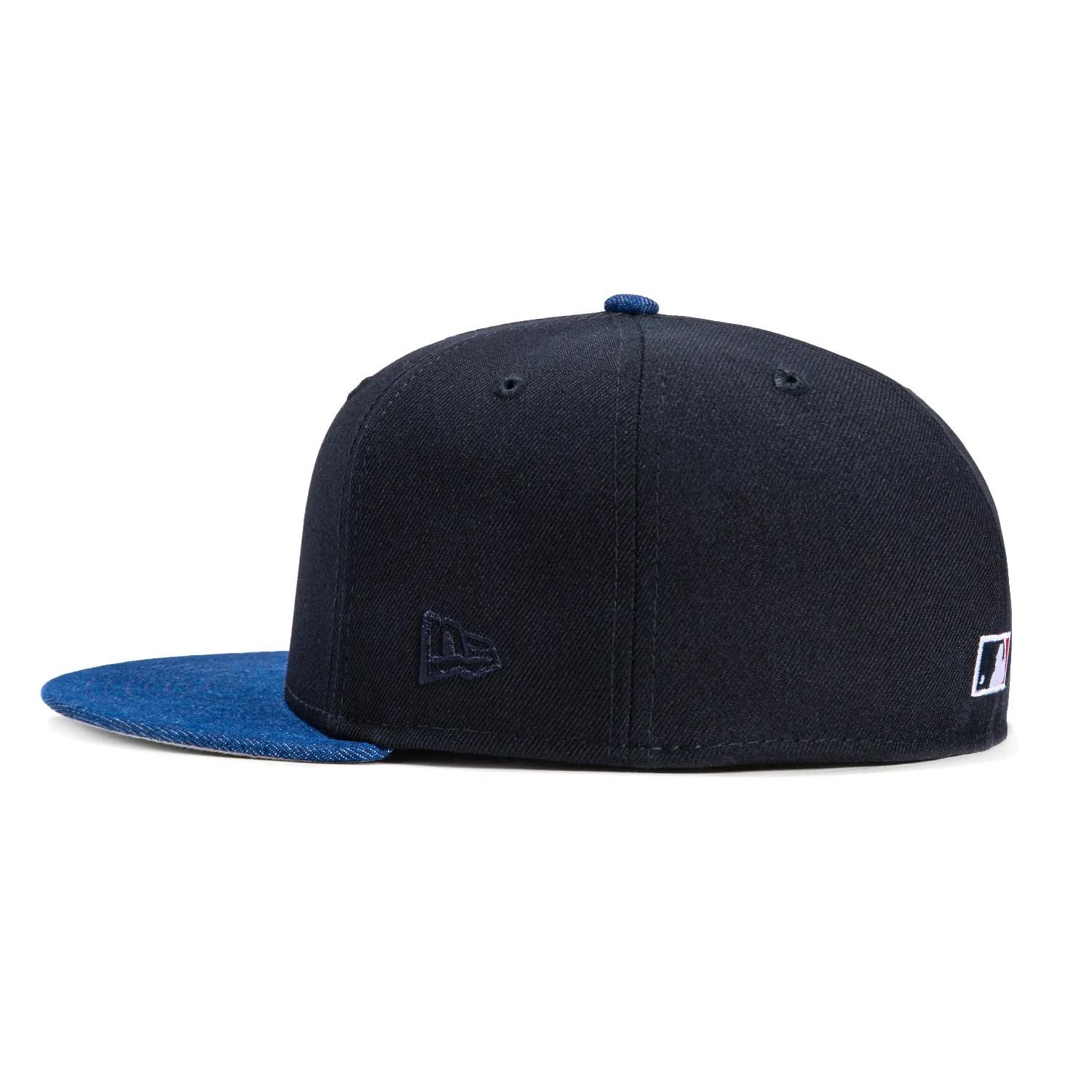 New Era 59Fifty Denim Pack Los Angeles Dodgers 50th Anniversary Stadium Patch Hat - Navy. Denim Royal