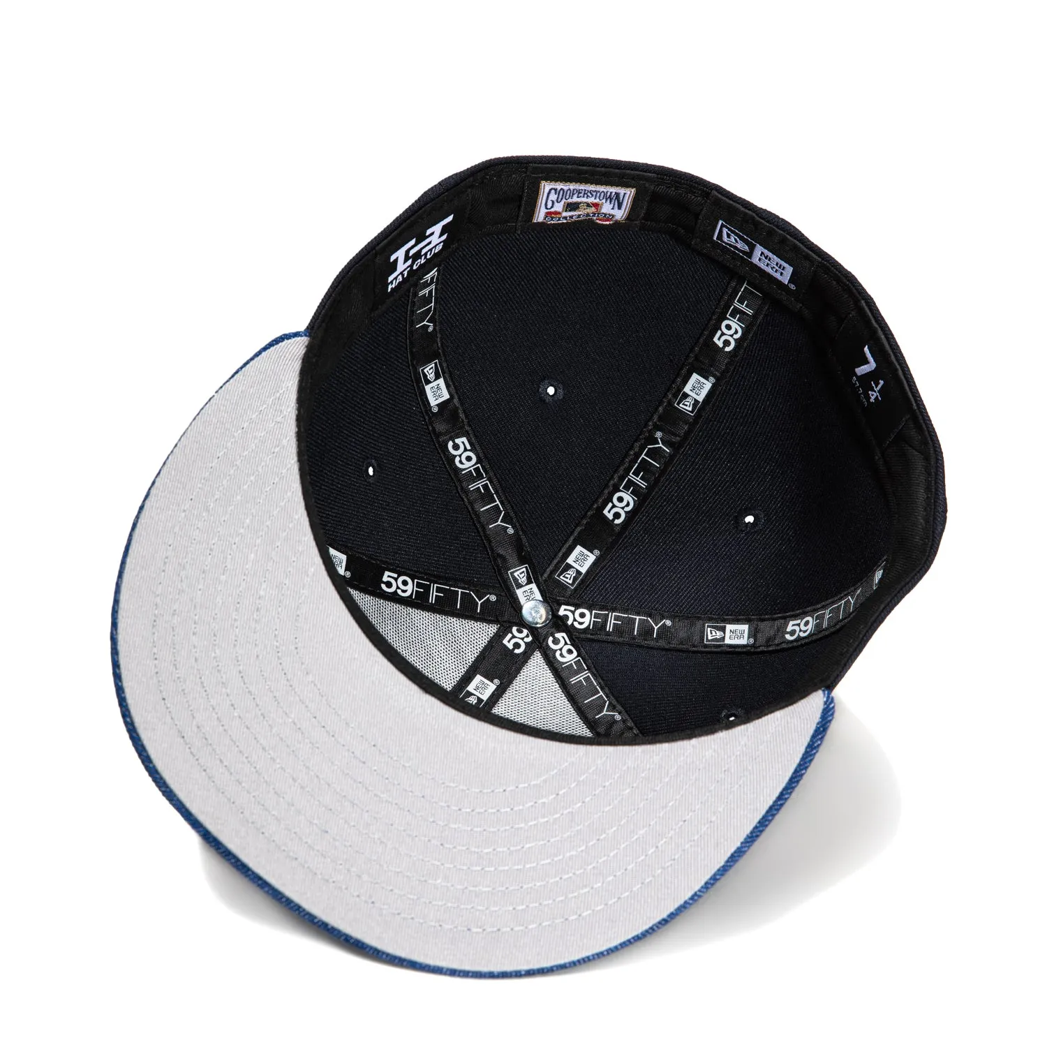 New Era 59Fifty Denim Pack Los Angeles Dodgers 50th Anniversary Stadium Patch Hat - Navy. Denim Royal