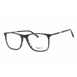 Pepe Jeans Unisex Eyeglasses - Full Rim Grey Horn Plastic Rectangular | PJ3463 C1