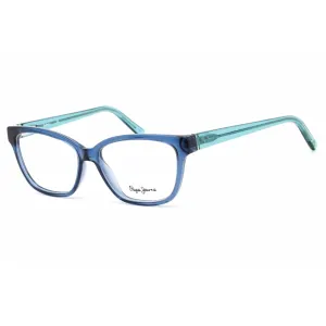 Pepe Jeans Women's Eyeglasses - Clear Lens Blue Plastic Rectangular Frame | PJ3424 C5