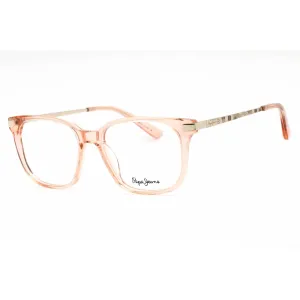 Pepe Jeans Women's Eyeglasses - Crystal Amber Plastic Square Full Rim | PJ3430 C5