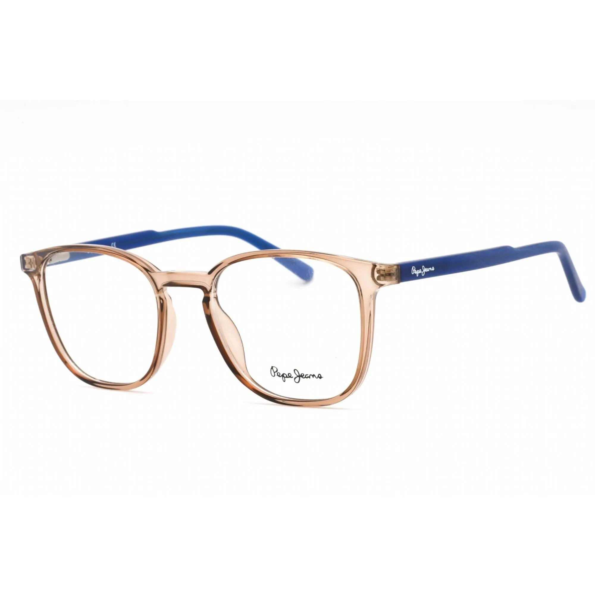 Pepe Jeans Women's Eyeglasses - Crystal Beige Plastic Rectangular Frame | PJ3447 C5