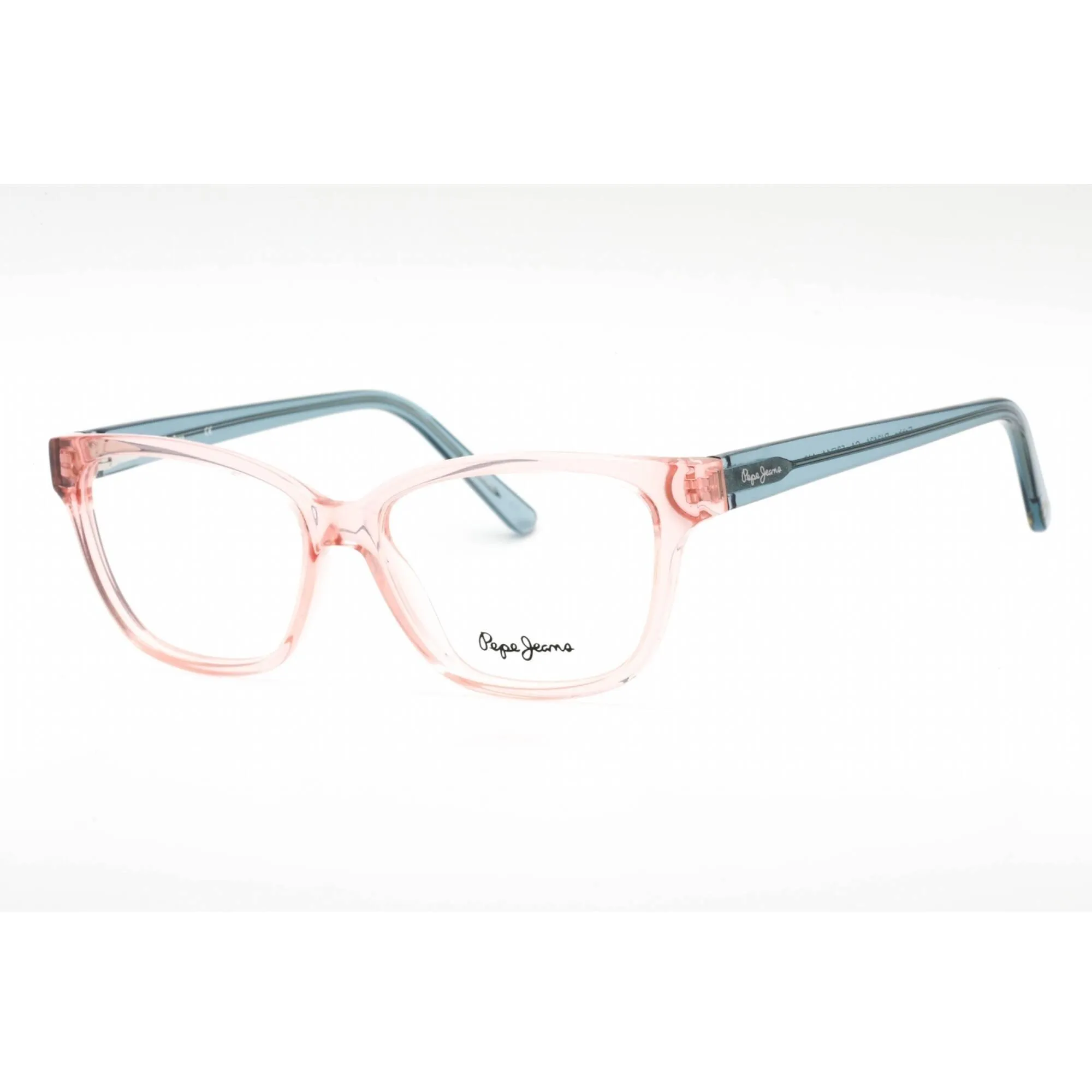 Pepe Jeans Women's Eyeglasses - Full Rim Pink Plastic Rectangular Frame | PJ3424 C4