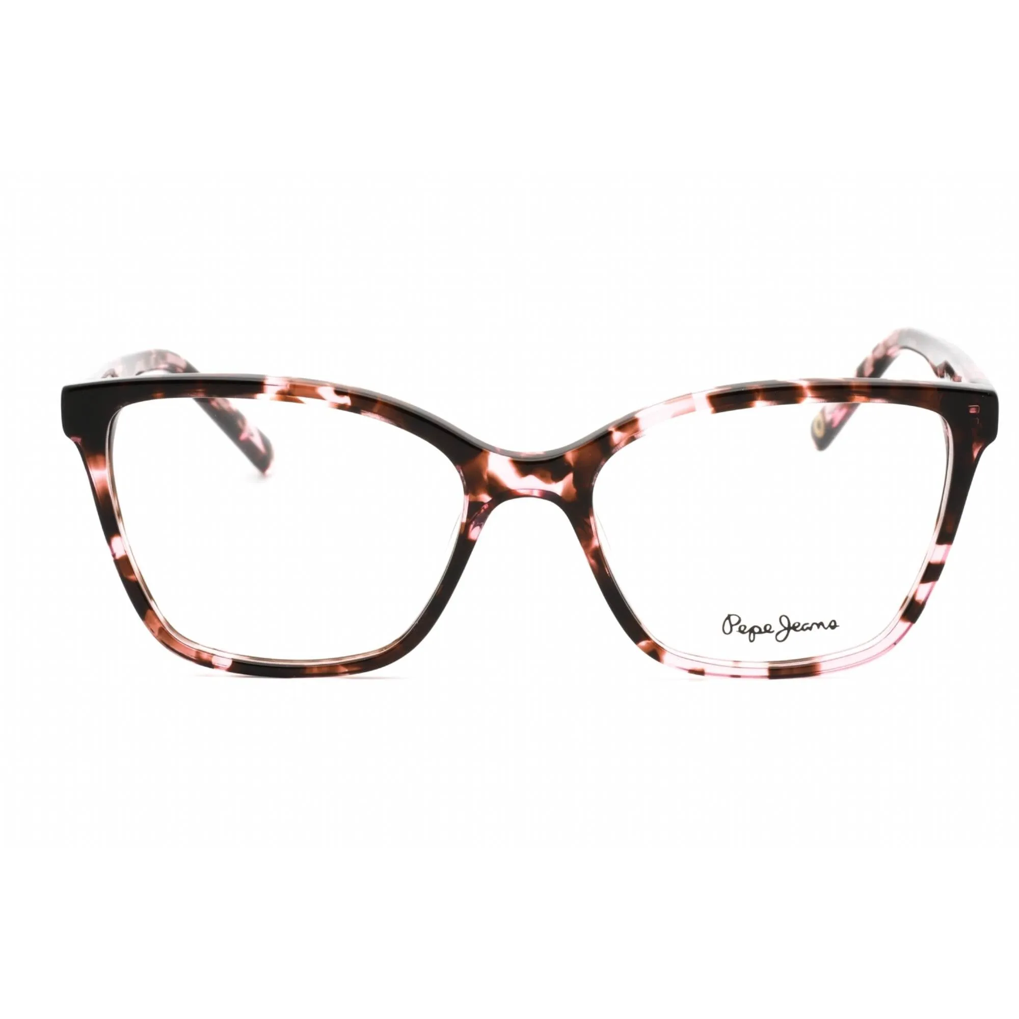Pepe Jeans Women's Eyeglasses - Gloss Pink Horn Plastic Cat Eye Frame | PJ3454 C2