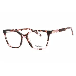 Pepe Jeans Women's Eyeglasses - Gloss Pink Horn Plastic Cat Eye Frame | PJ3454 C2