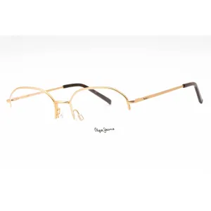 Pepe Jeans Women's Eyeglasses - Gold Metal Geometric Half Rim Frame | PJ1322 C1
