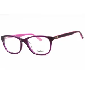 Pepe Jeans Women's Eyeglasses - Purple Plastic Rectangular Full Rim Frame | PJ3120 C3