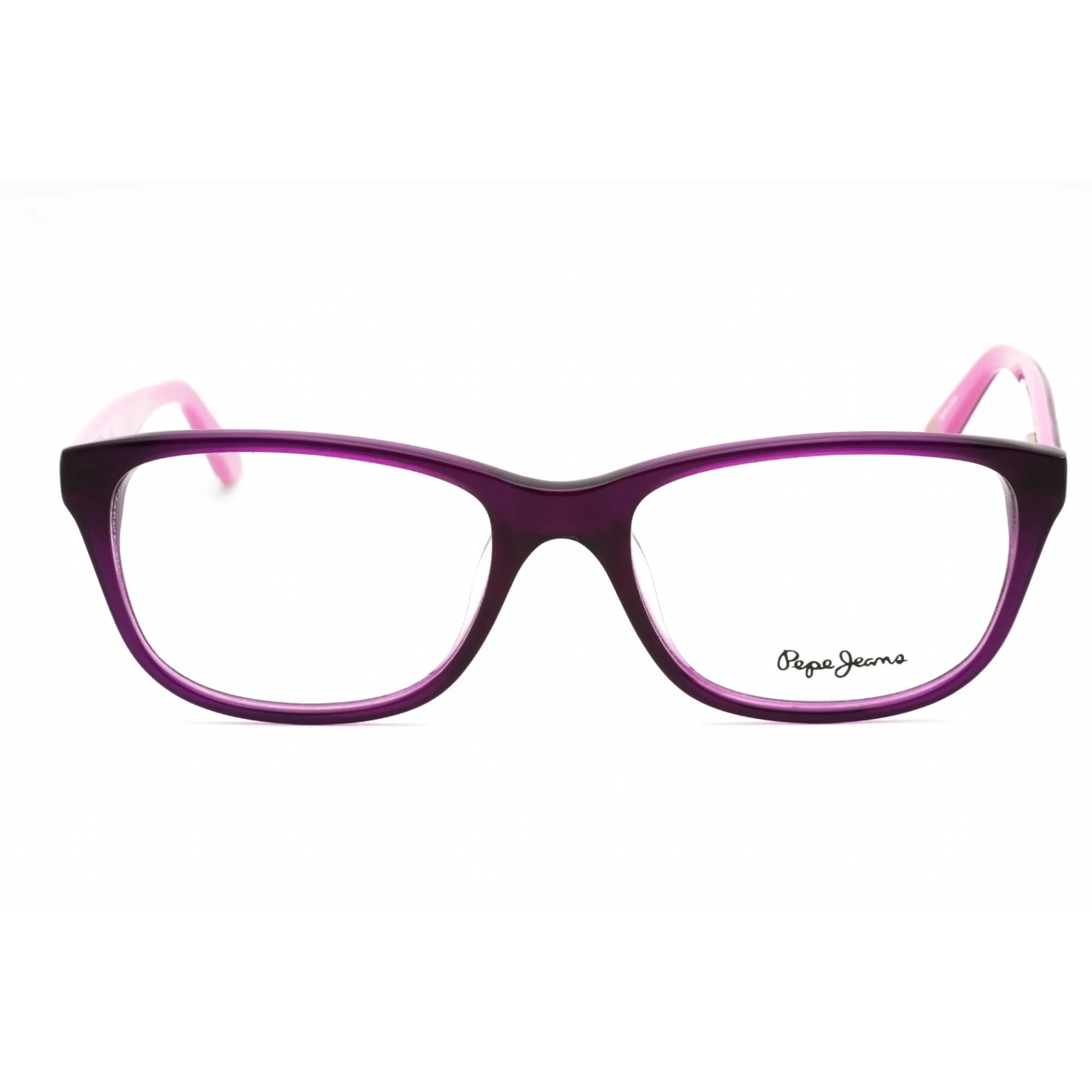 Pepe Jeans Women's Eyeglasses - Purple Plastic Rectangular Full Rim Frame | PJ3120 C3