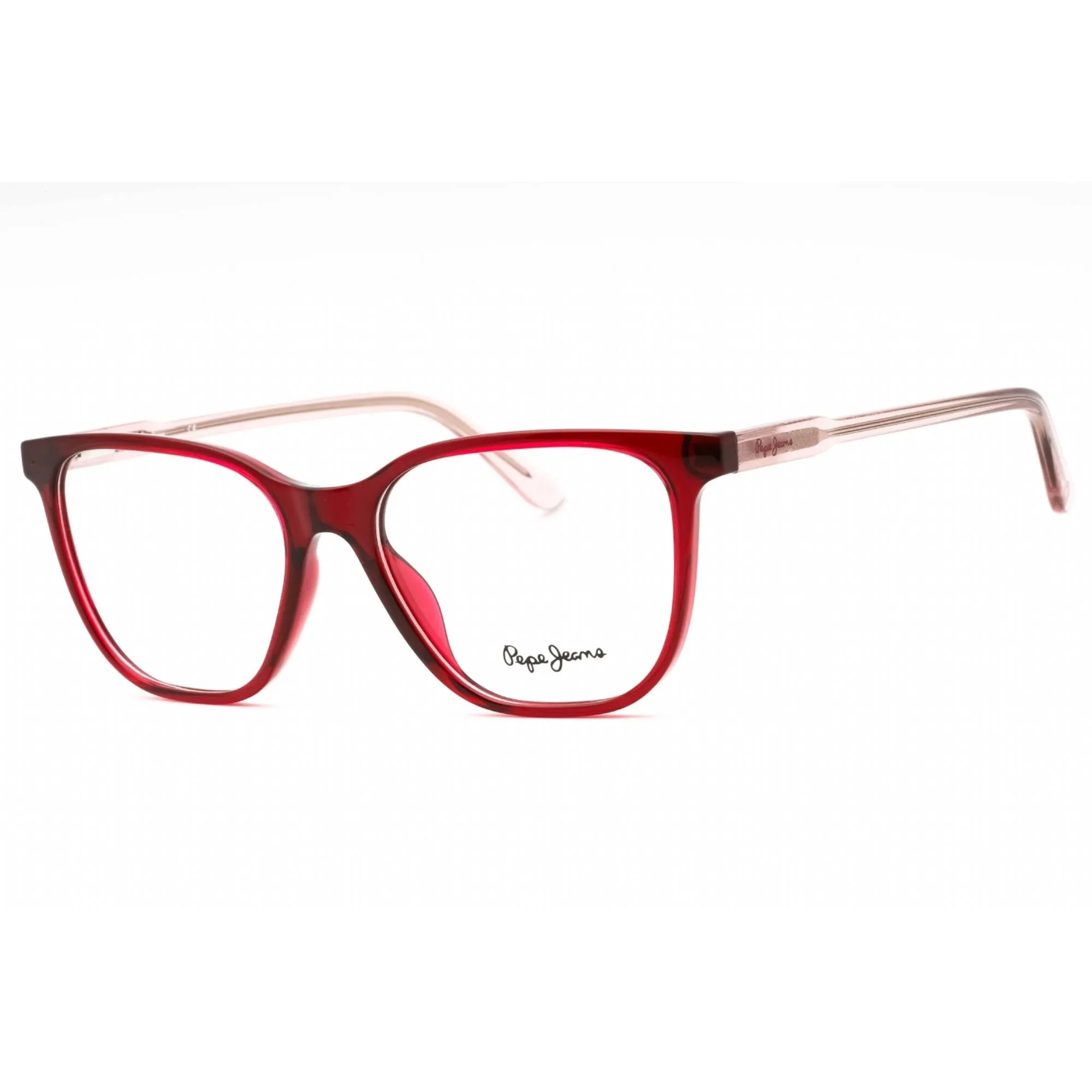 Pepe Jeans Women's Eyeglasses - Red Plastic Cat Eye Full Rim Frame | PJ3448 C4