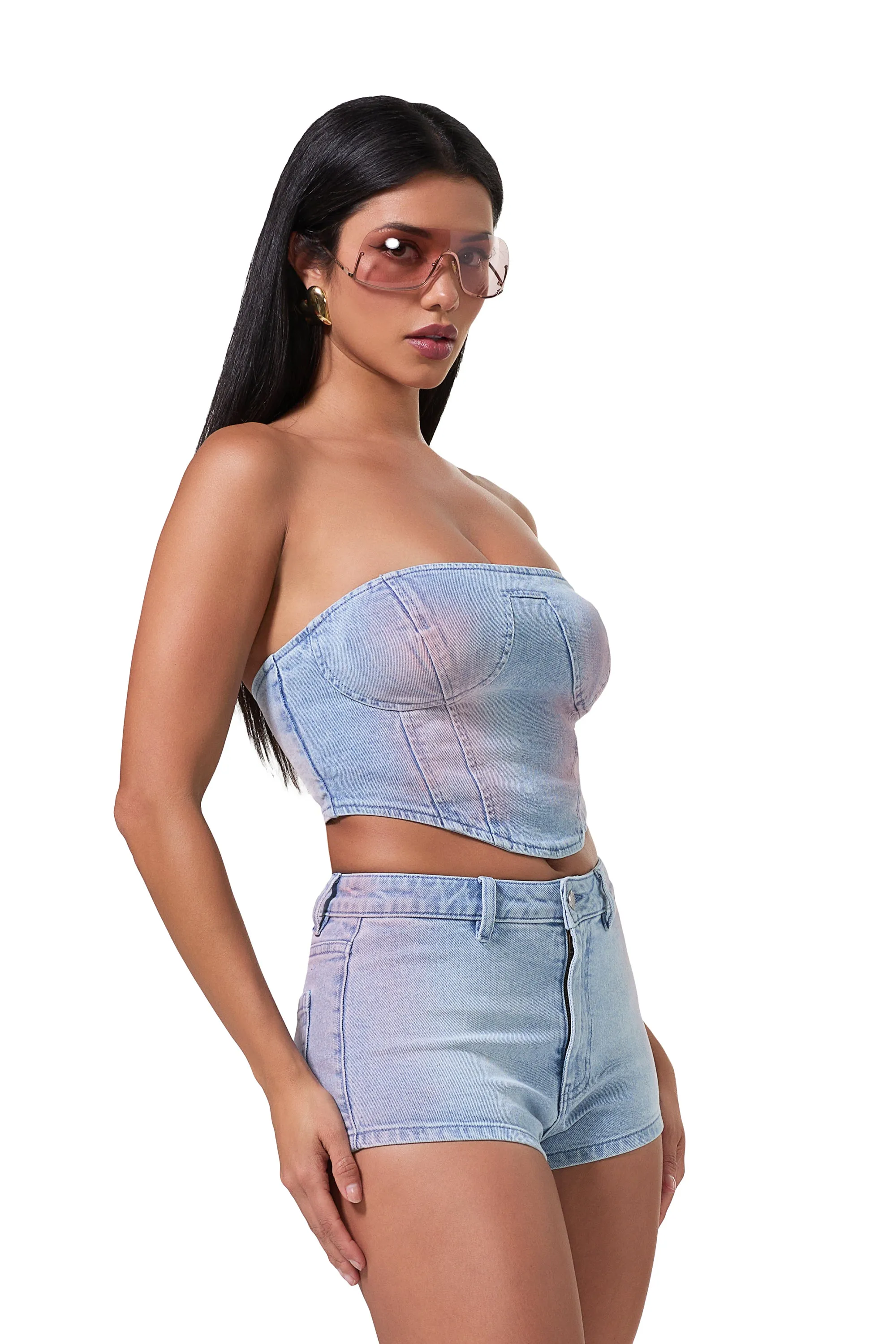 Reid Top - Blue Pink Wash
