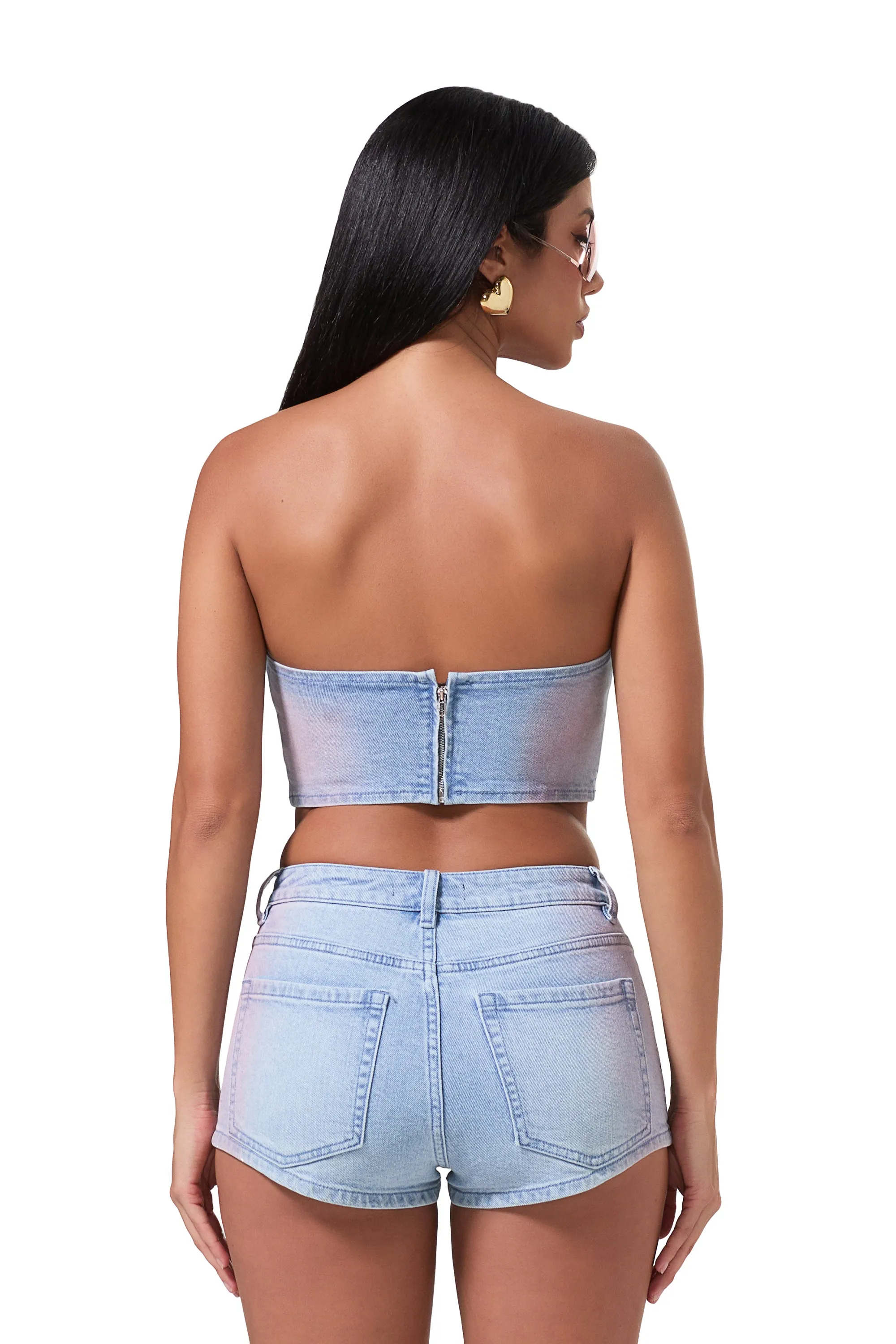 Reid Top - Blue Pink Wash