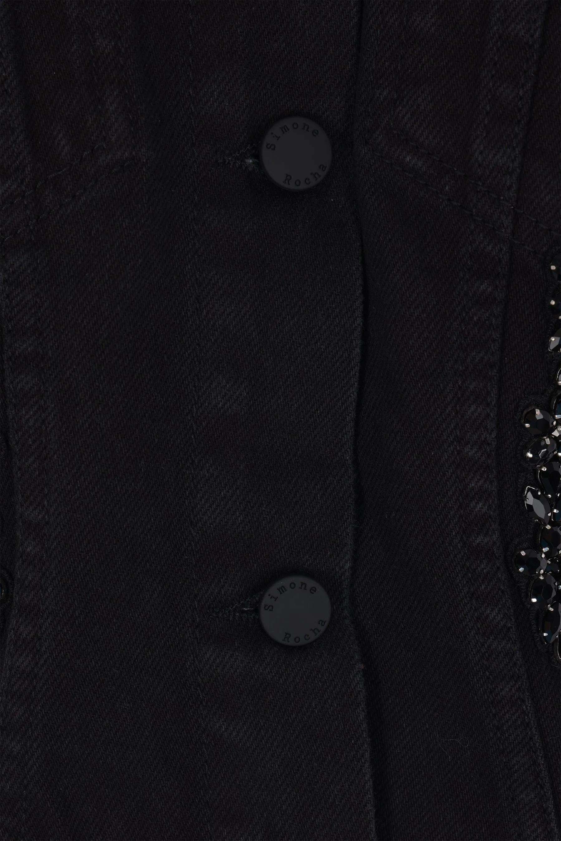 Sculpted cropped jacket in denim