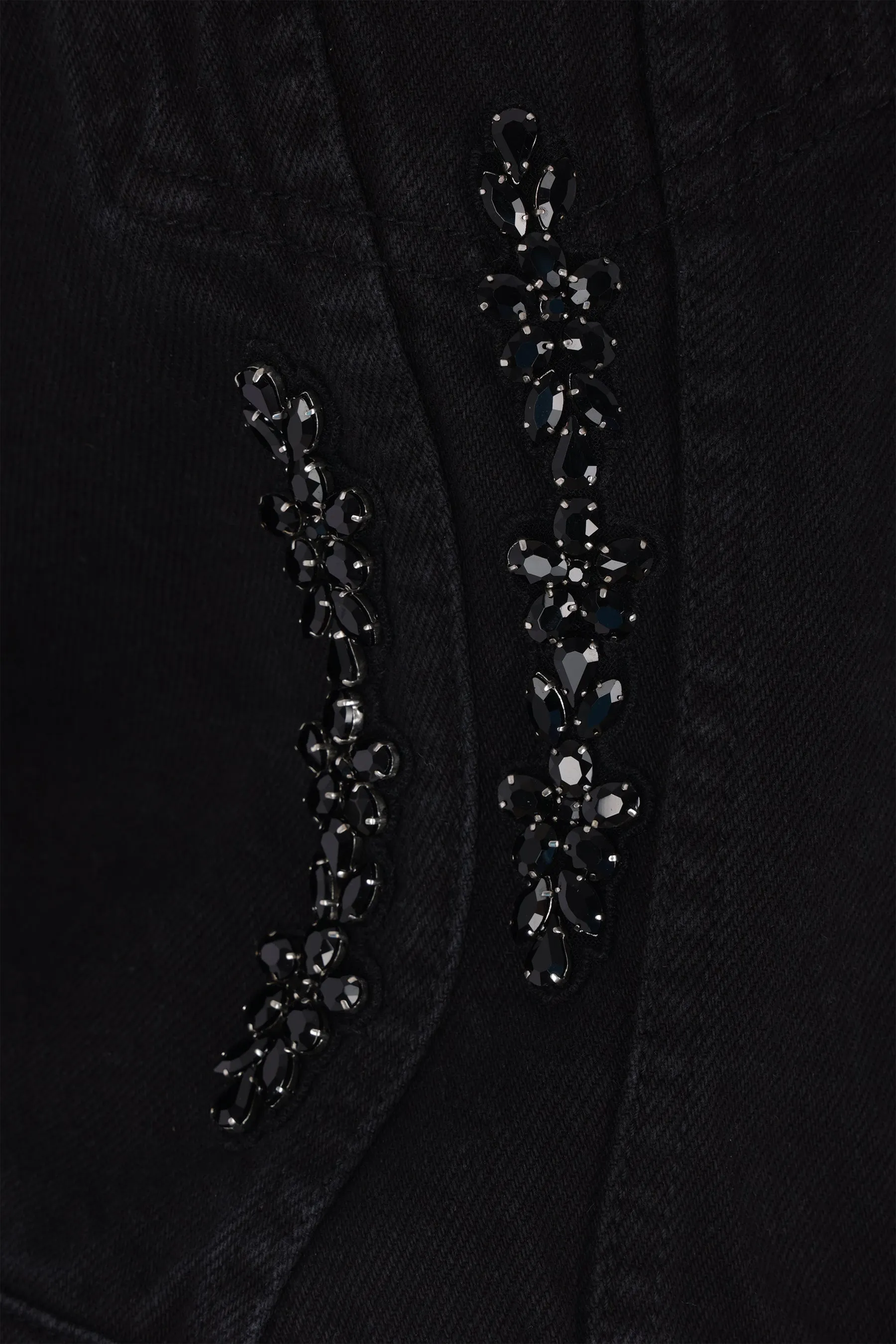 Sculpted cropped jacket in denim