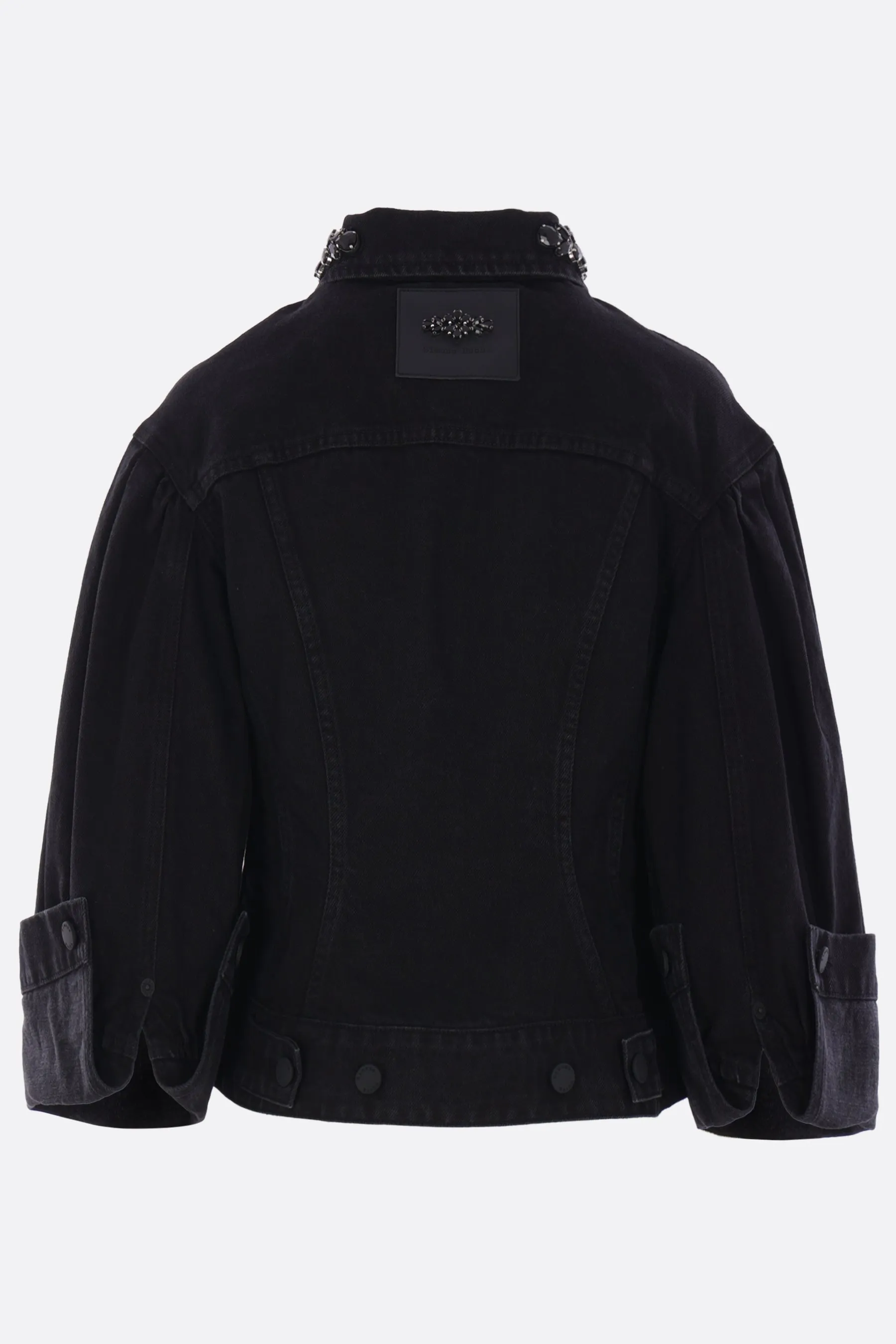 Sculpted cropped jacket in denim