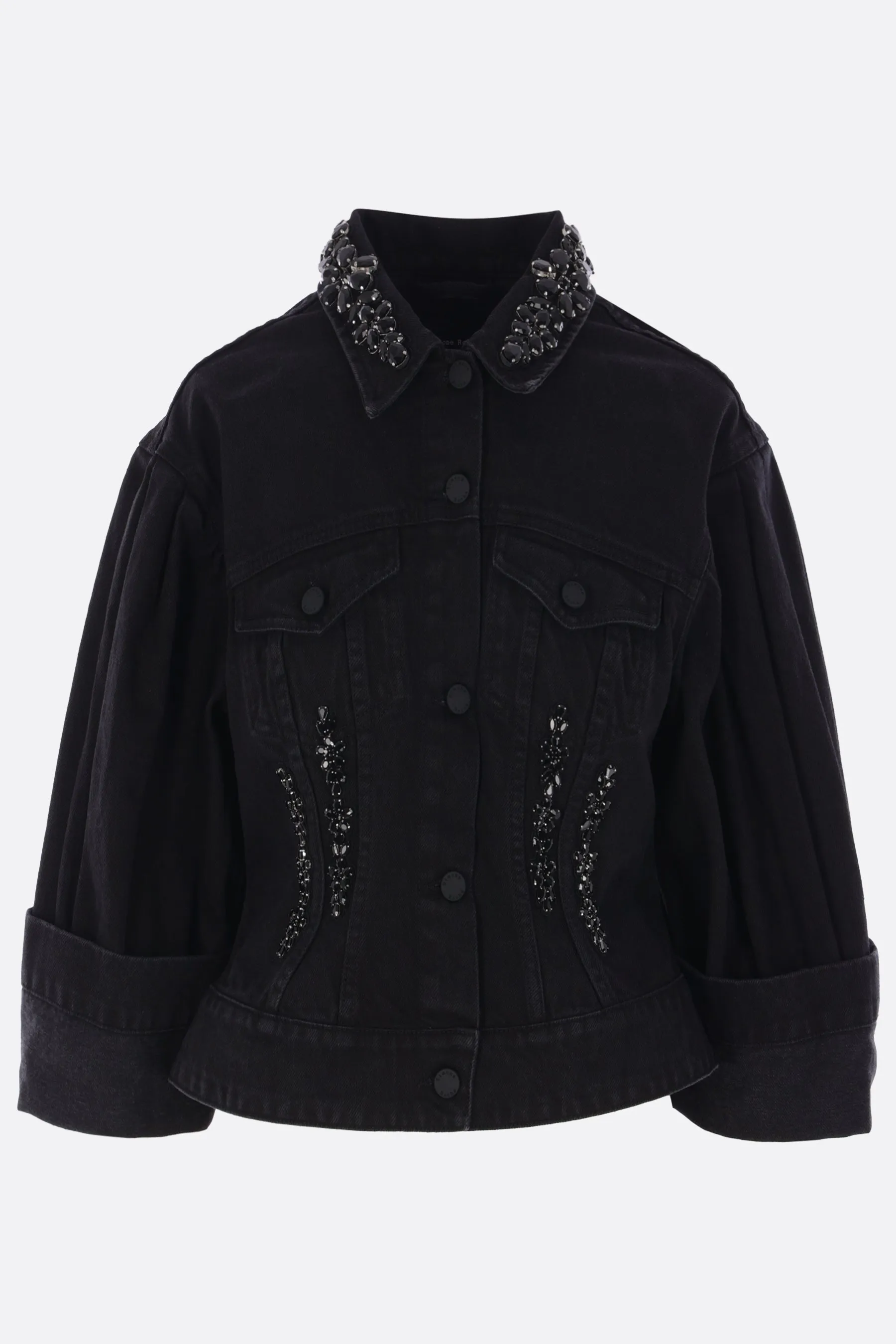 Sculpted cropped jacket in denim