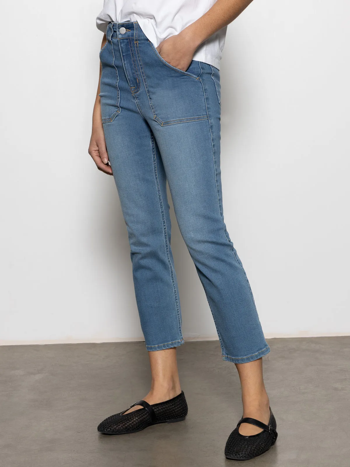 Sculpted Hayden Standard Rise Straight Crop Pants Best In Show