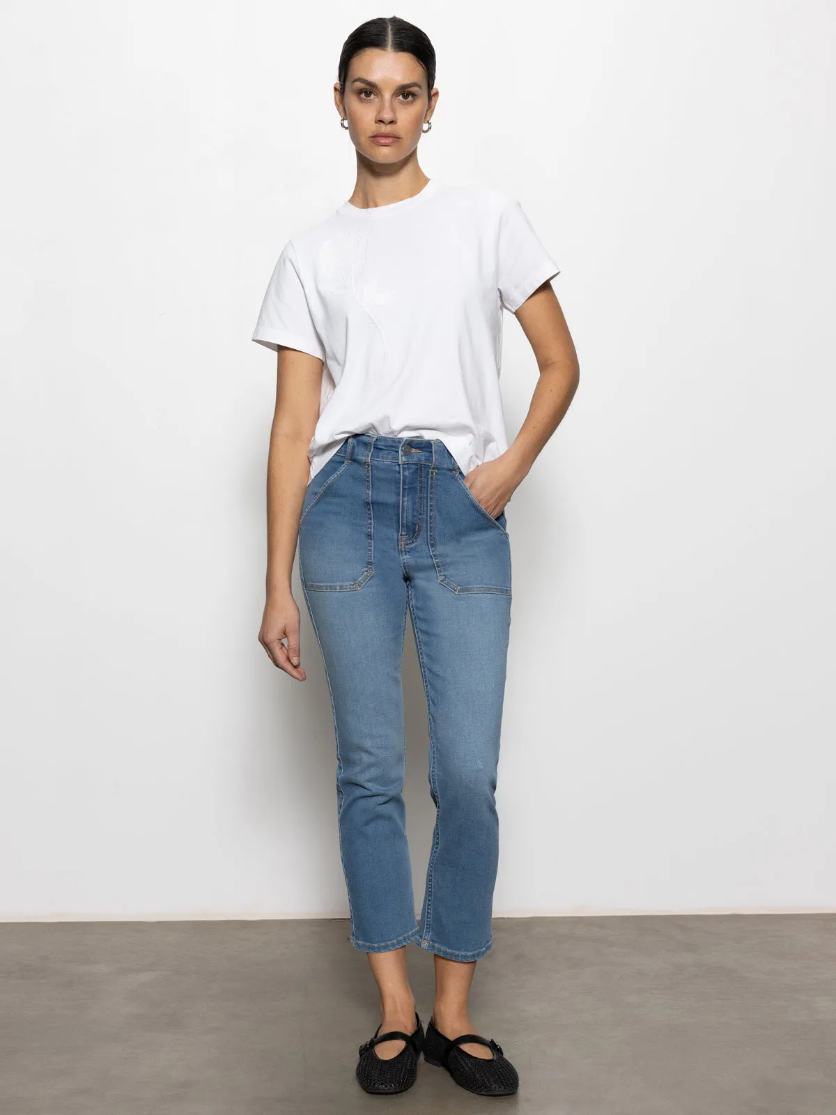 Sculpted Hayden Standard Rise Straight Crop Pants Best In Show