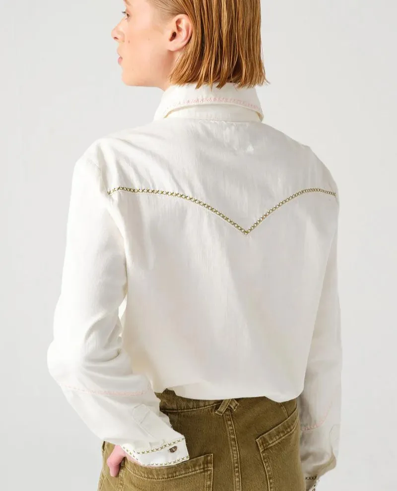 Seventy   Mochi Ray Ecru Denim Blouse