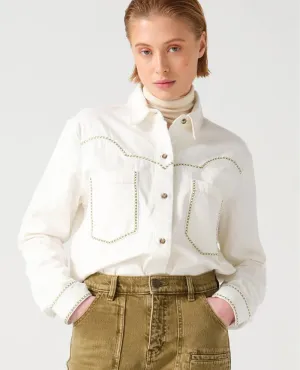 Seventy   Mochi Ray Ecru Denim Blouse