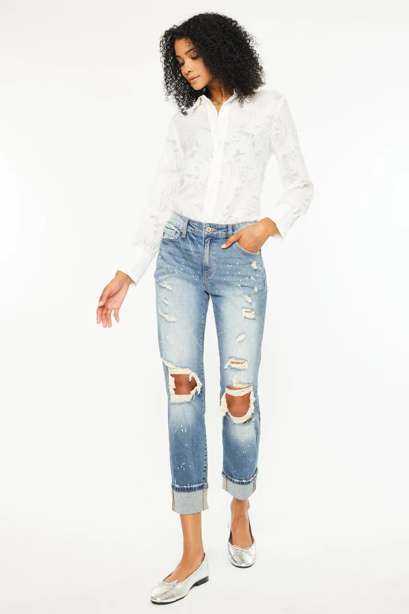 Shelly High Rise Boyfriend Jeans