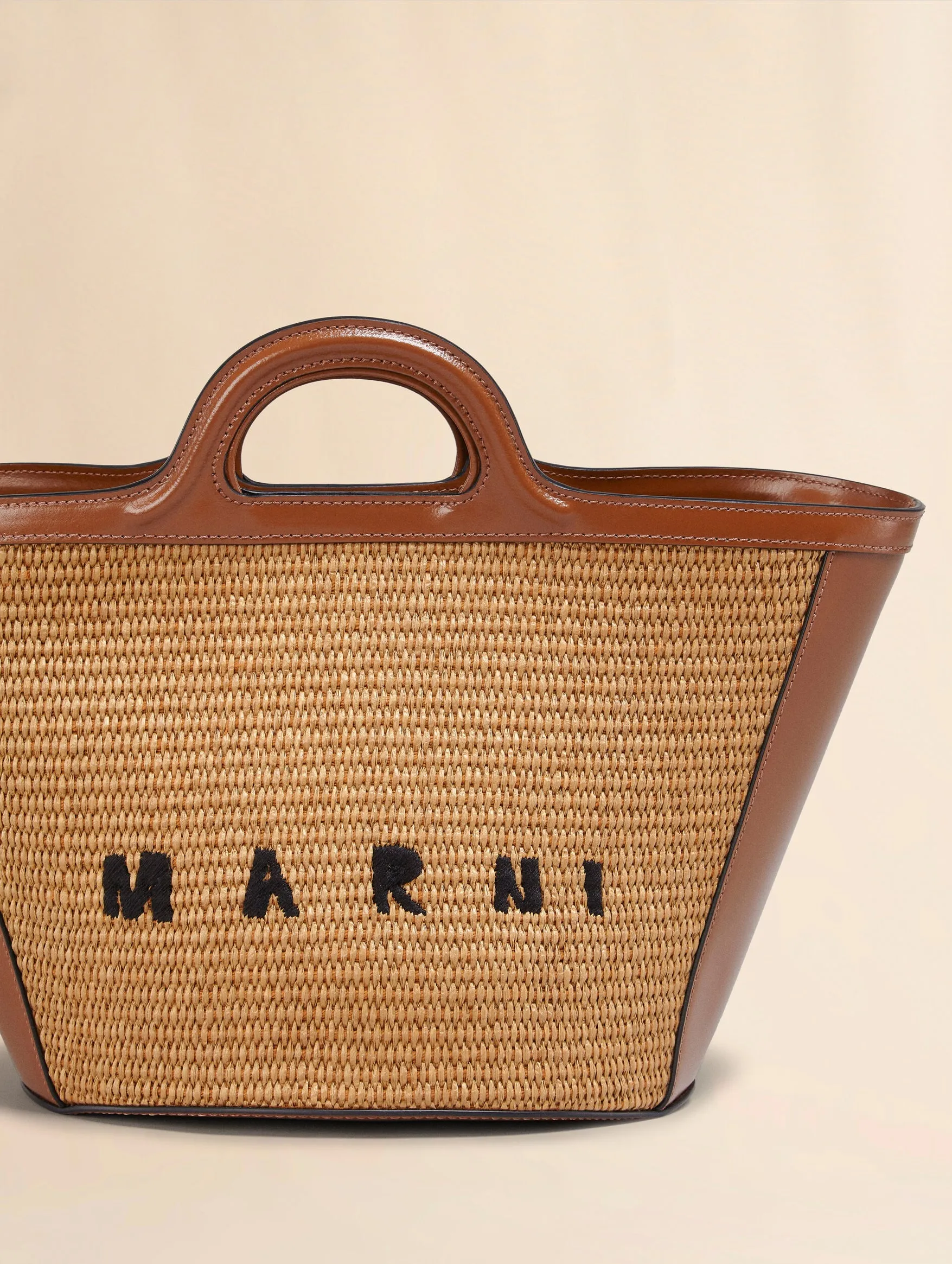 Small Tropicalia Tote Bag in Brown