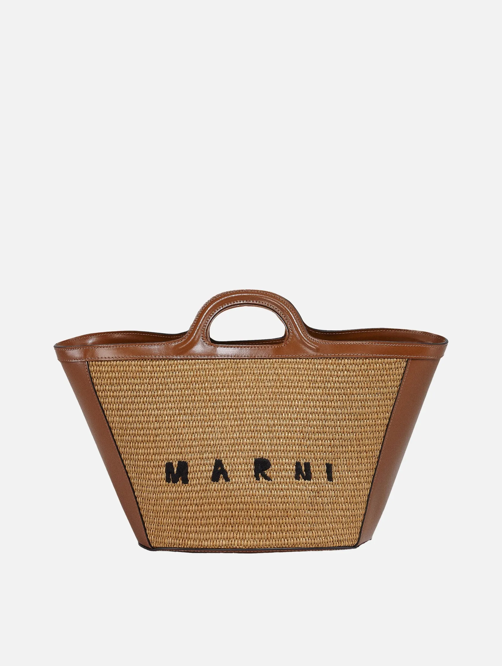 Small Tropicalia Tote Bag in Brown