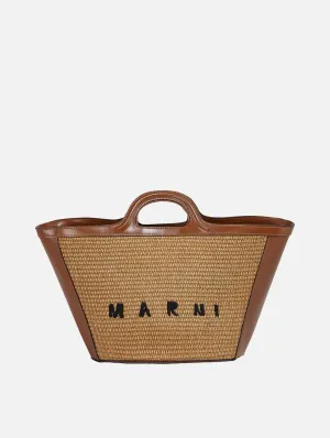 Small Tropicalia Tote Bag in Brown