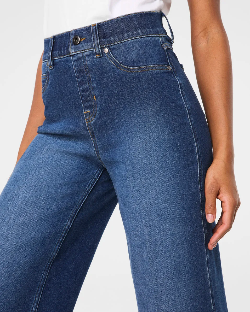 SPANXshape™ EveryWear Cropped Wide Leg Jeans, Authentic Blue