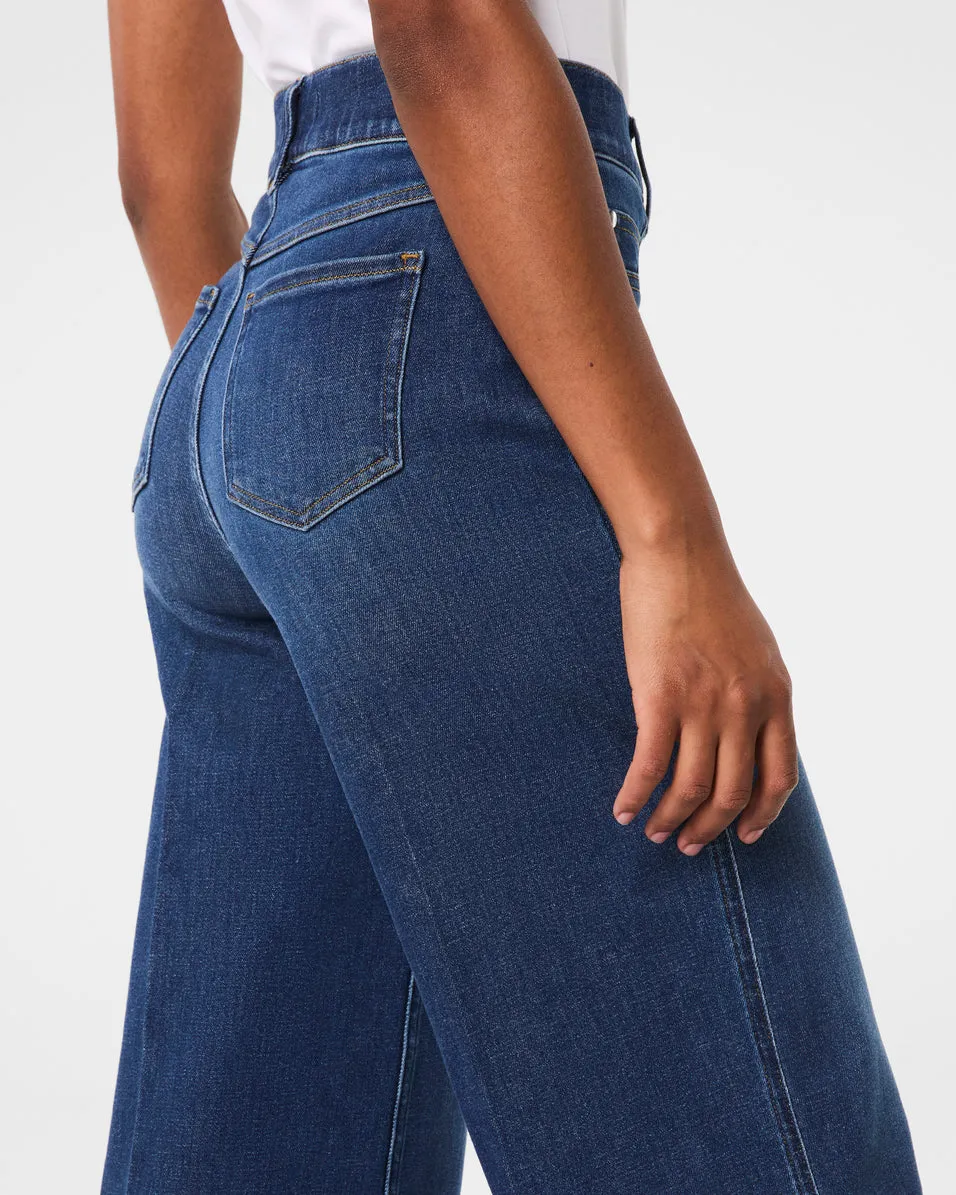 SPANXshape™ EveryWear Cropped Wide Leg Jeans, Authentic Blue