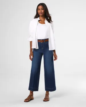 SPANXshape™ EveryWear Cropped Wide Leg Jeans, Authentic Blue