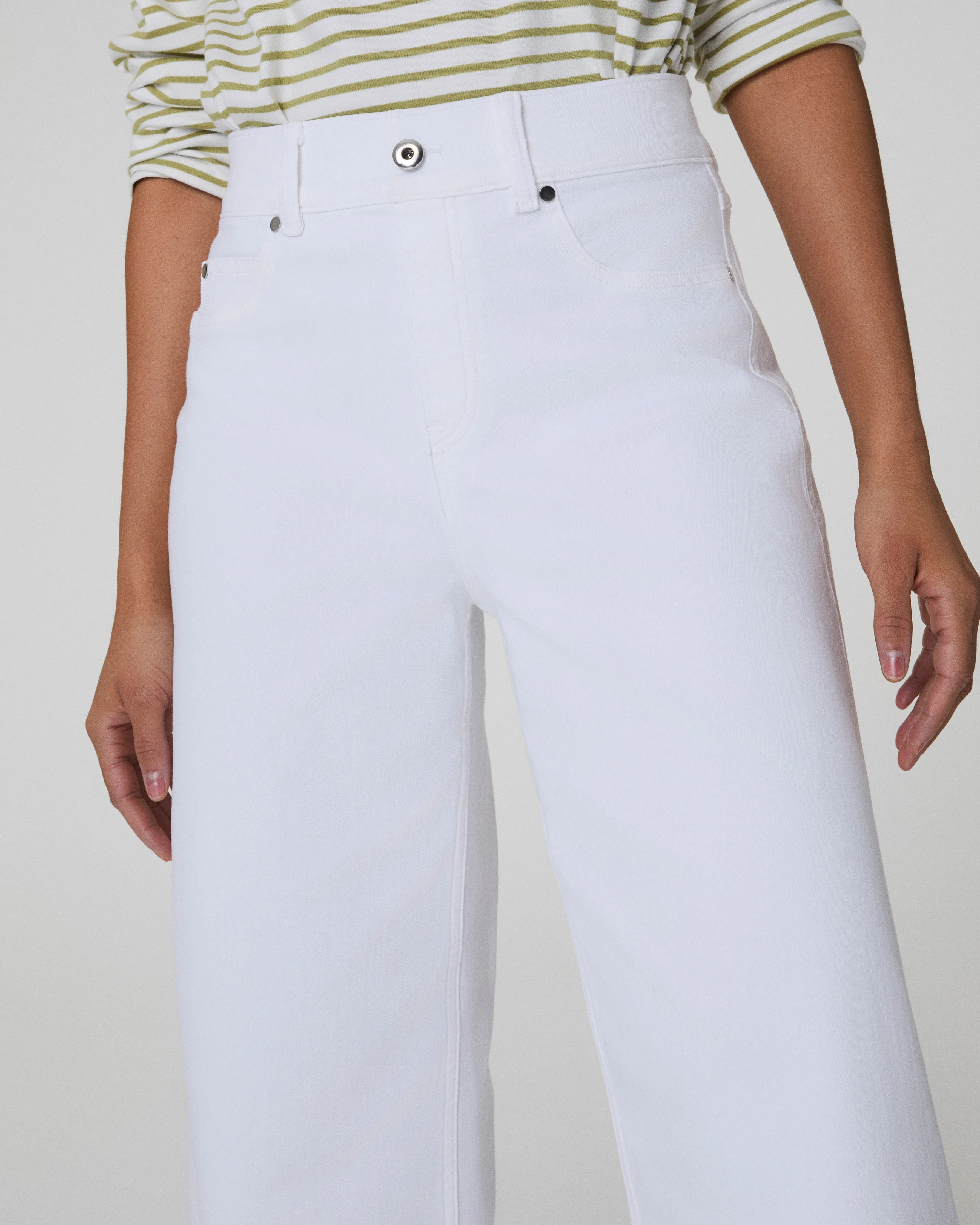 SPANXshape™ EveryWear Cropped Wide Leg Jeans, White