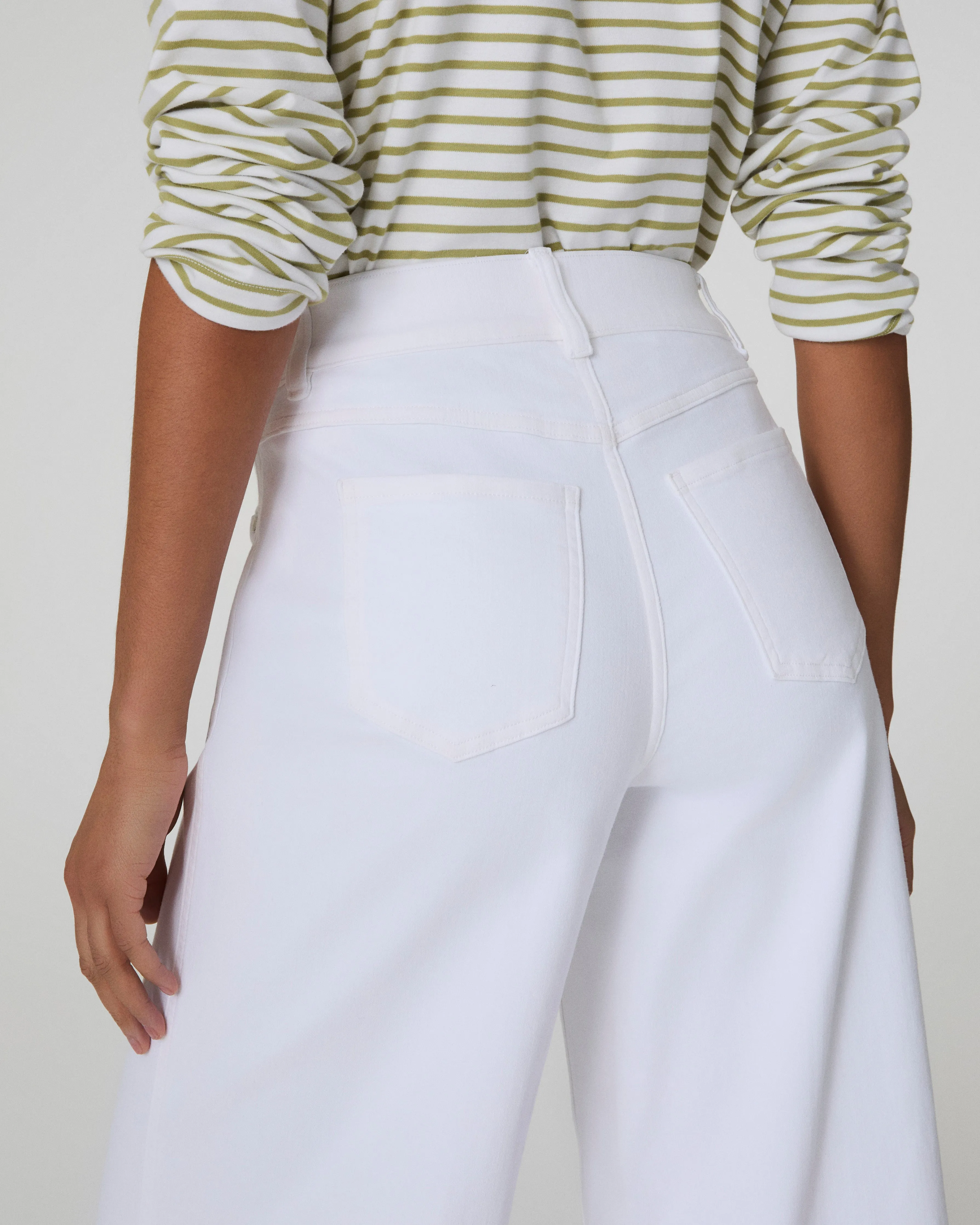 SPANXshape™ EveryWear Cropped Wide Leg Jeans, White