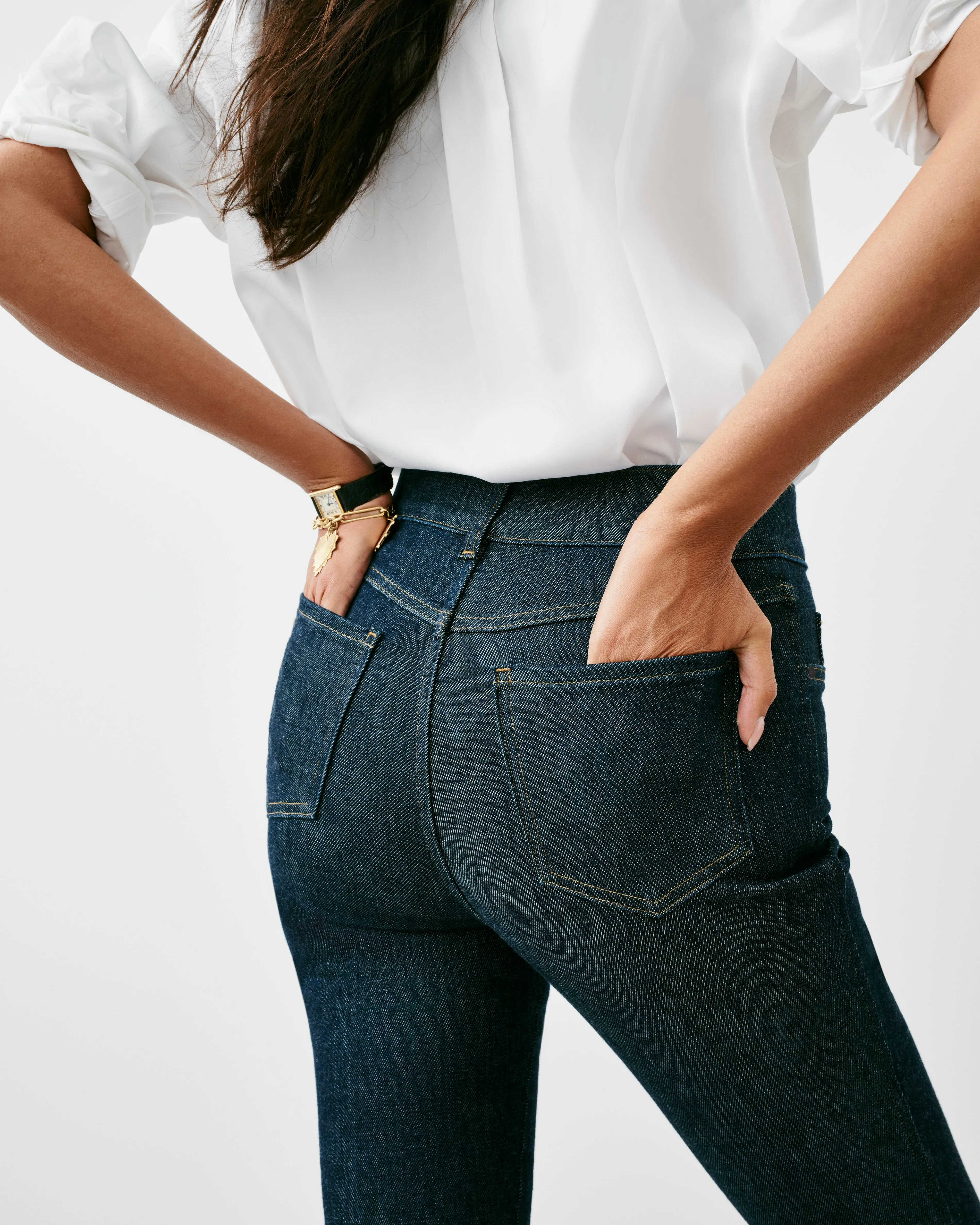 SPANXshape™ EveryWear Flare Jeans, Raw Indigo