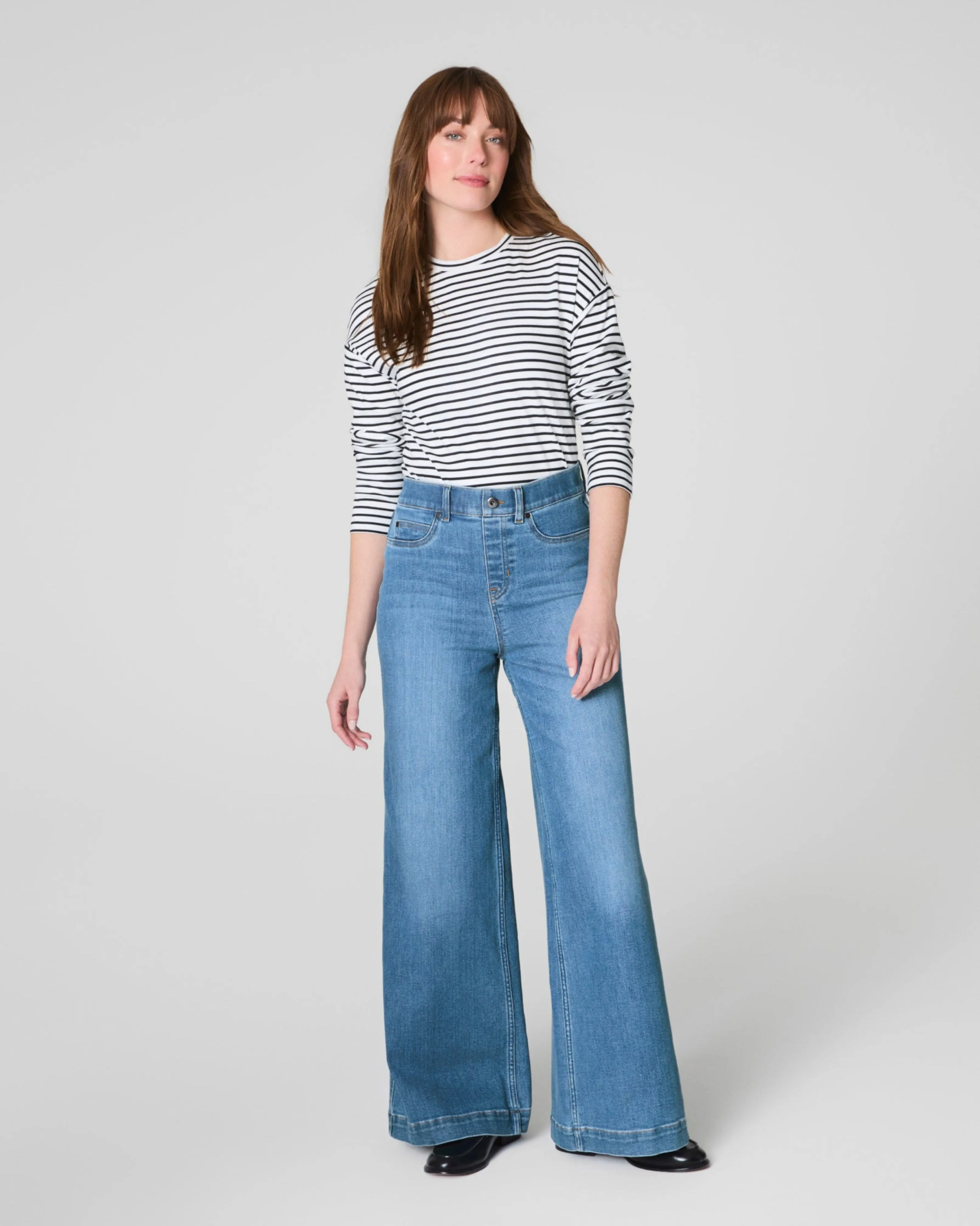 SPANXshape™ EveryWear Wide Leg Jeans, Stonewashed Blue