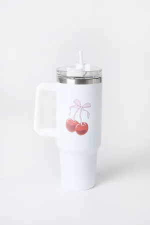 Stainless Steel Tumbler Cup With Straw