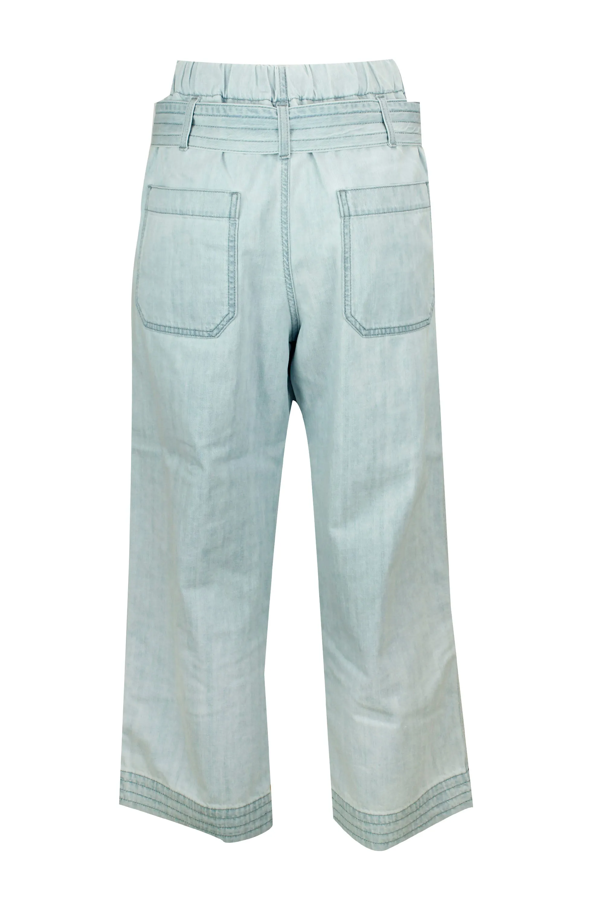 Stella McCartney Belted Cropped Denim Jeans