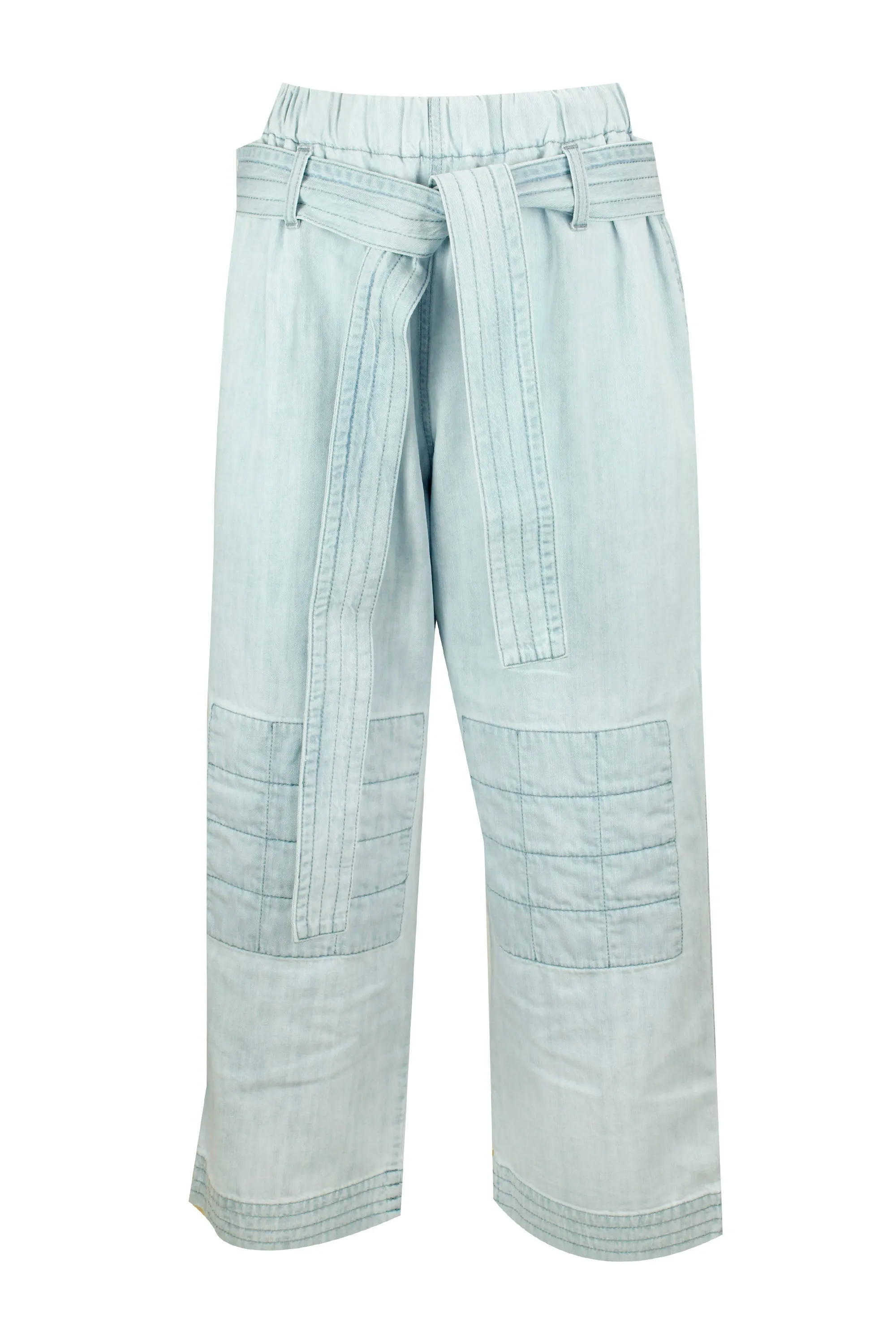 Stella McCartney Belted Cropped Denim Jeans