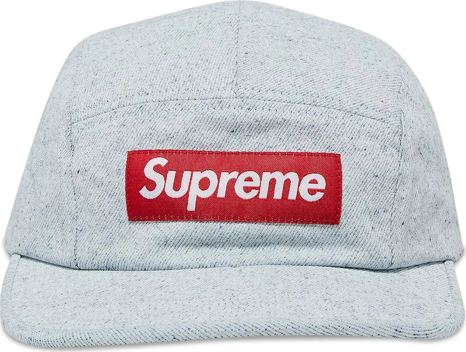 Supreme Coated Denim Camp Dad Hat "White"