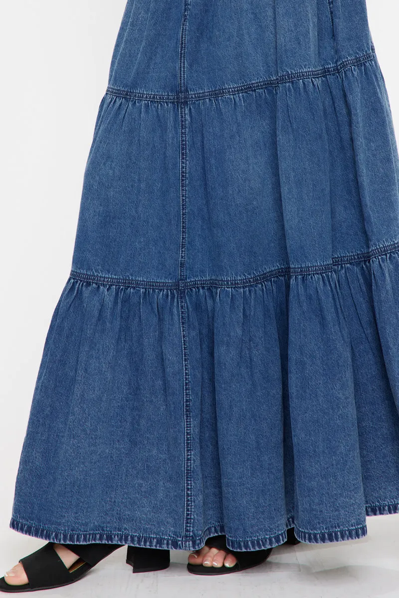 Thalia Maxi Denim Skirt