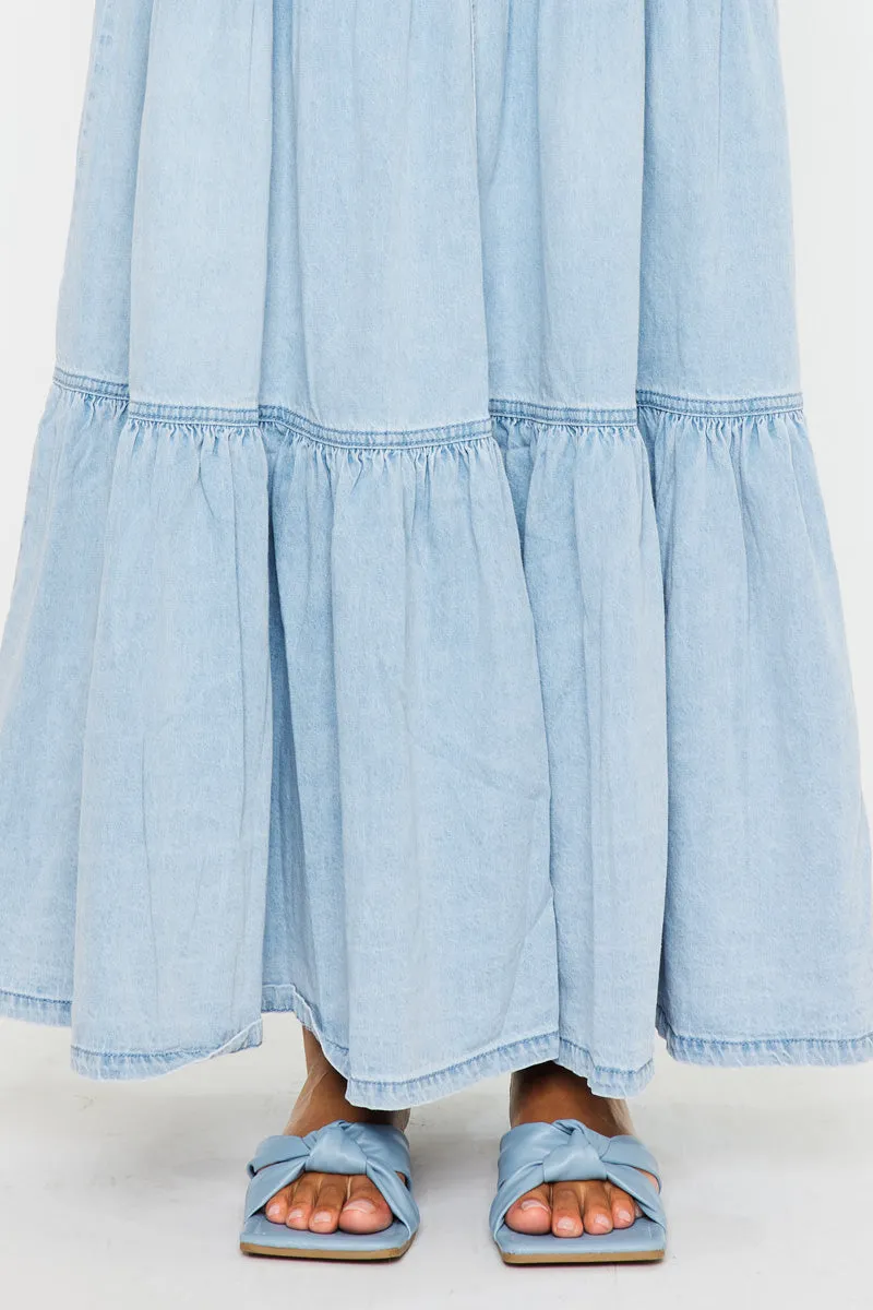 Thalia Maxi Denim Skirt